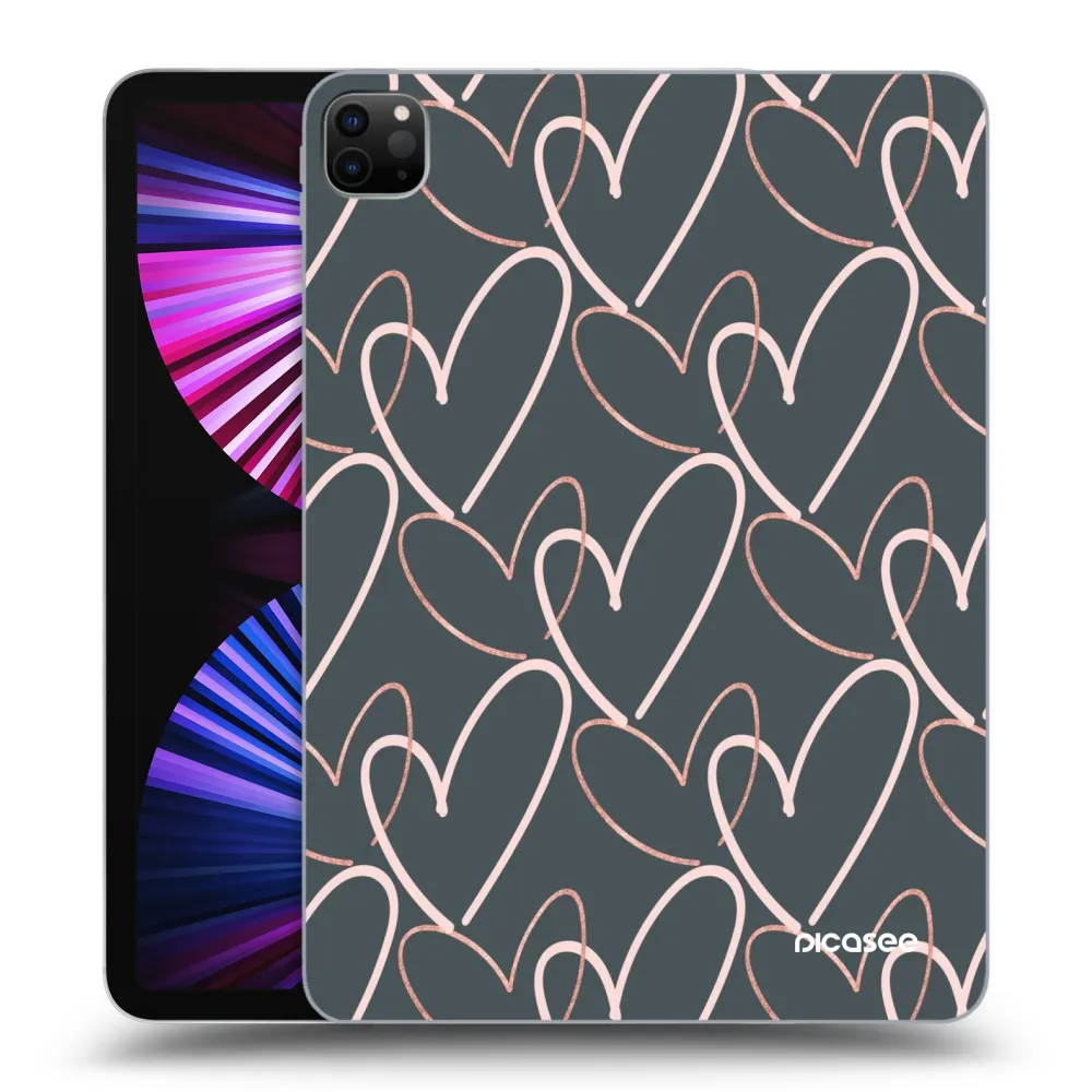 Picasee husă neagră din silicon pentru Apple iPad Pro 11" 2021 (3.gen) - Lots of love