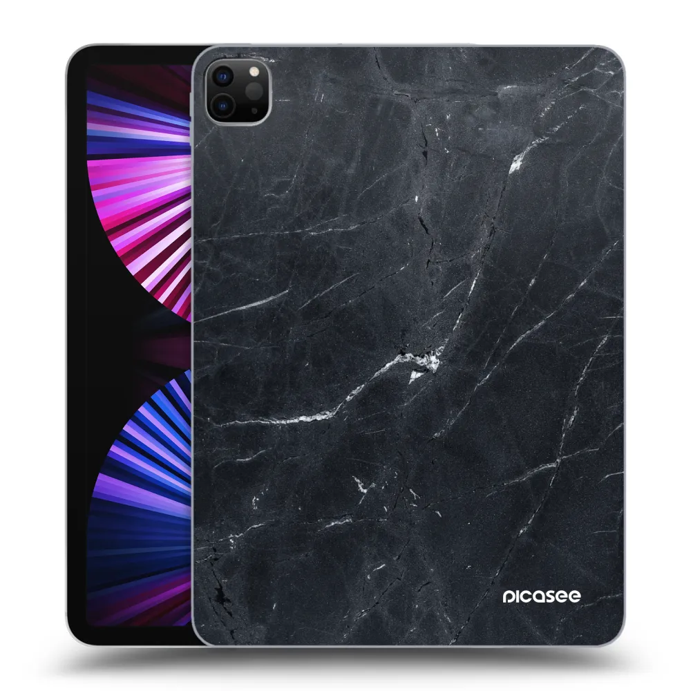 Picasee husă neagră din silicon pentru Apple iPad Pro 11" 2021 (3.gen) - Black marble