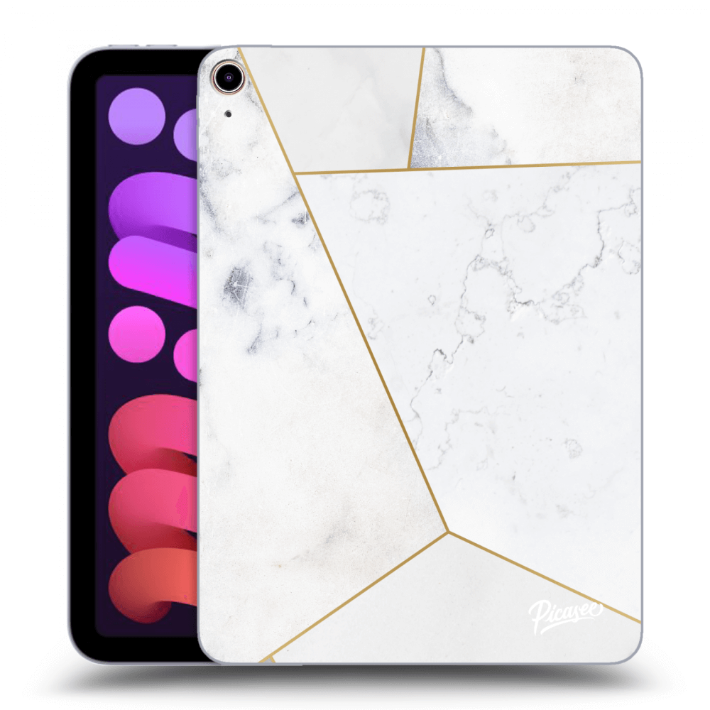 Picasee husă transparentă din silicon pentru Apple iPad mini 2021 (6. gen) - White tile