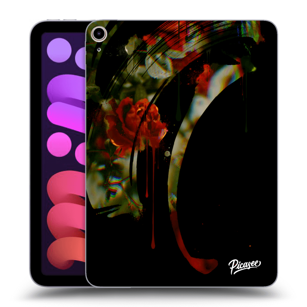 Picasee husă neagră din silicon pentru Apple iPad mini 2021 (6. gen) - Roses black