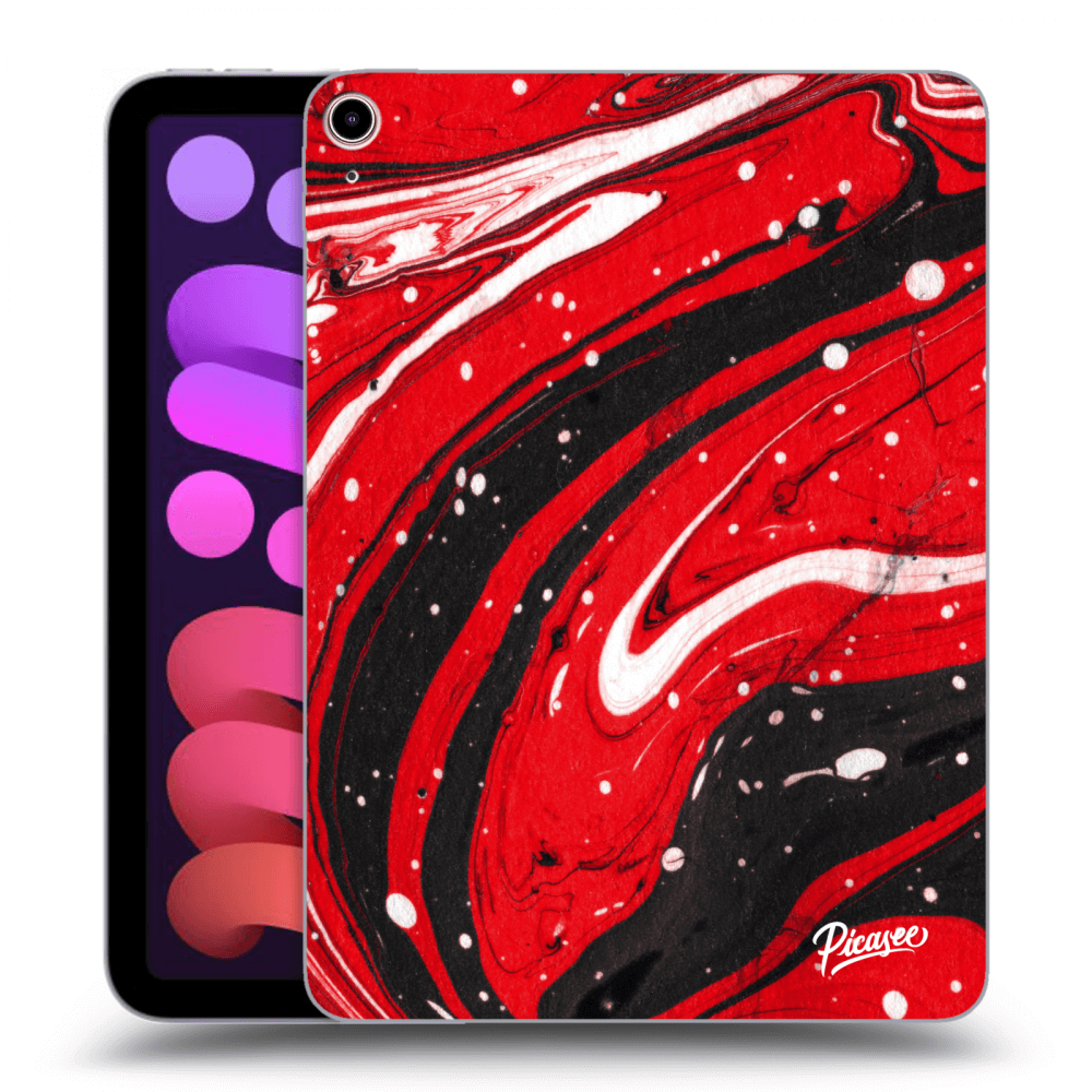 Picasee husă neagră din silicon pentru Apple iPad mini 2021 (6. gen) - Red black