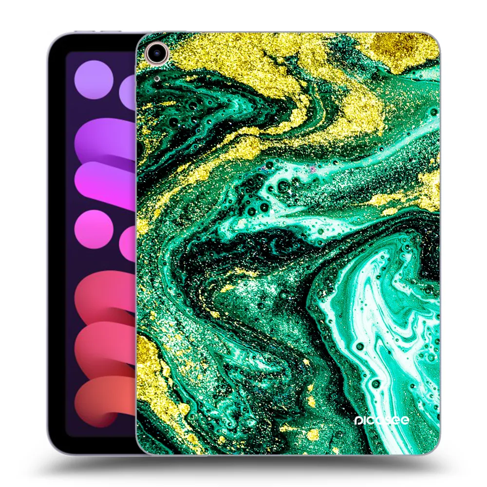 Picasee husă transparentă din silicon pentru Apple iPad mini 2021 (6. gen) - Green Gold