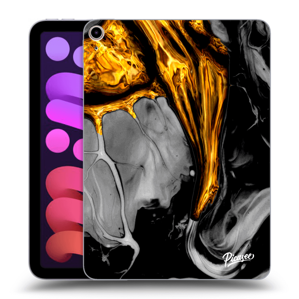 Picasee husă transparentă din silicon pentru Apple iPad mini 2021 (6. gen) - Black Gold
