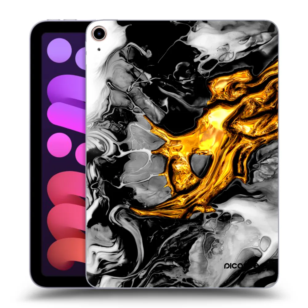 Picasee husă transparentă din silicon pentru Apple iPad mini 2021 (6. gen) - Black Gold 2