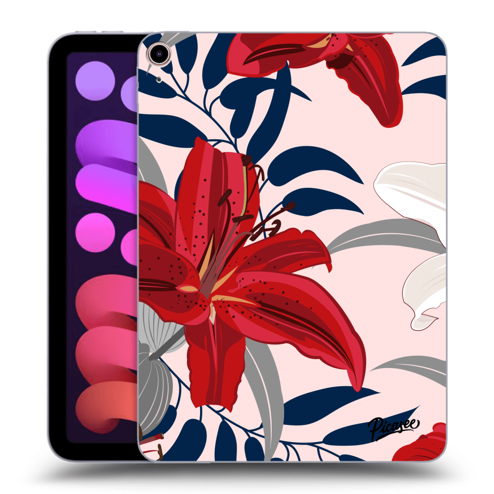 Picasee husă transparentă din silicon pentru Apple iPad mini 2021 (6. gen) - Red Lily