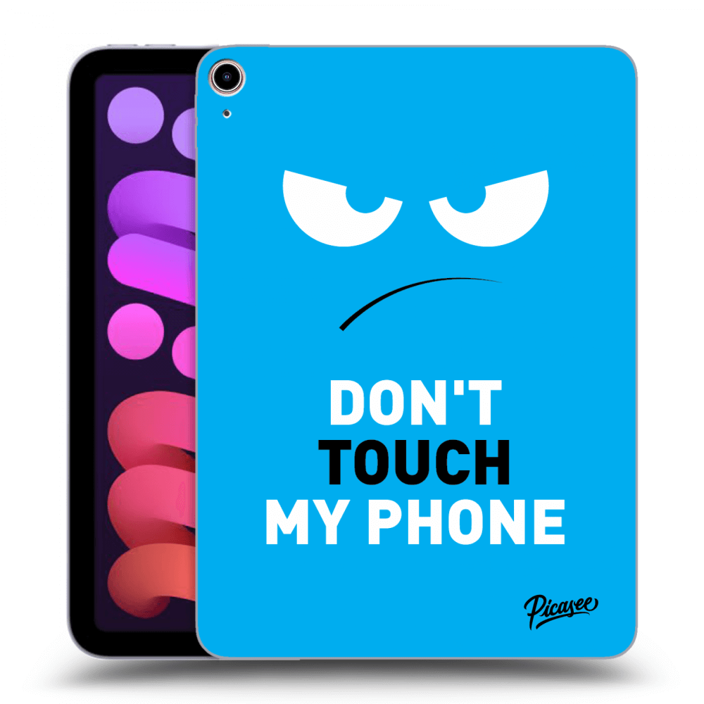 Picasee husă neagră din silicon pentru Apple iPad mini 2021 (6. gen) - Angry Eyes - Blue