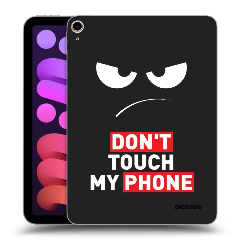 Picasee husă neagră din silicon pentru Apple iPad mini 2021 (6. gen) - Angry Eyes - Transparent