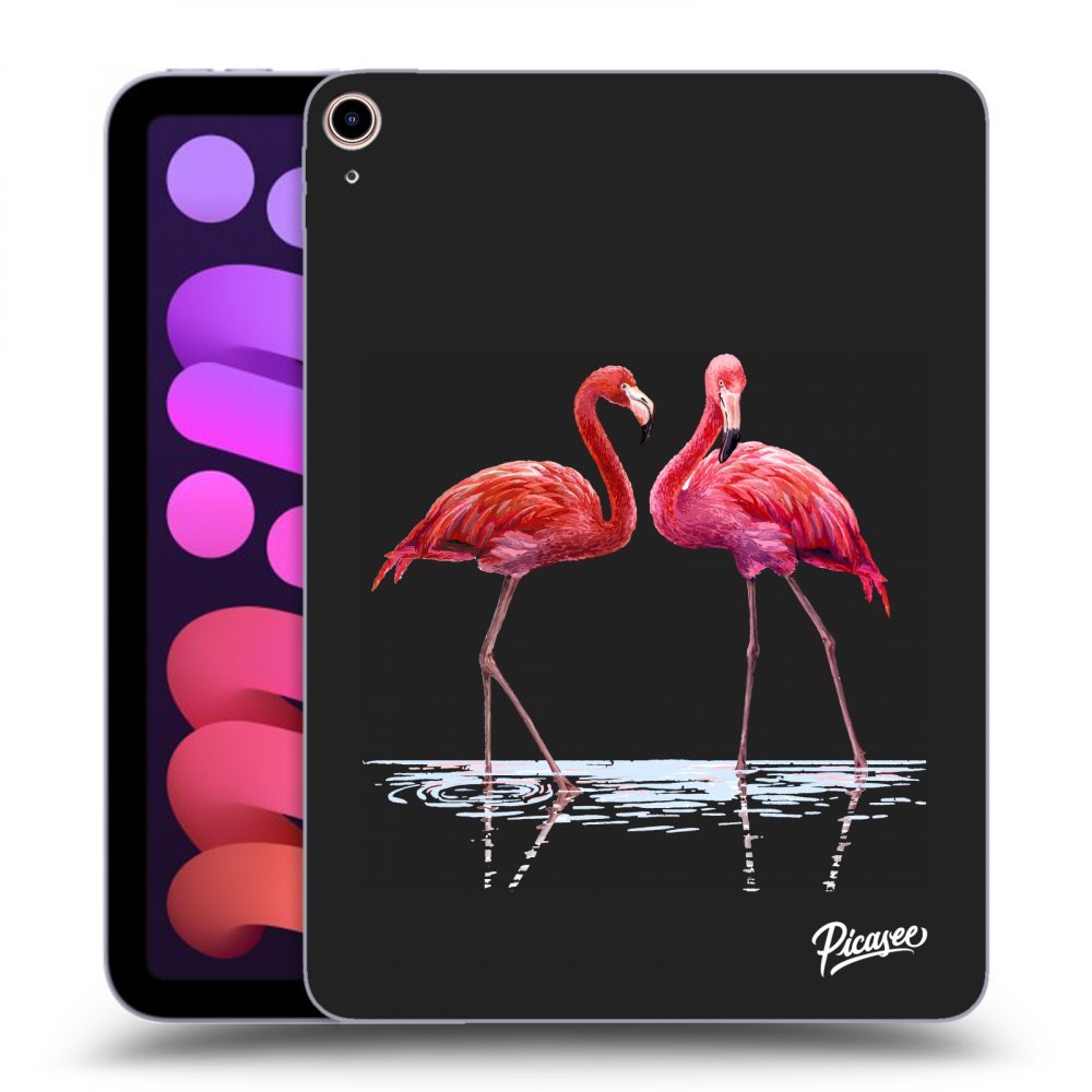Picasee husă neagră din silicon pentru Apple iPad mini 2021 (6. gen) - Flamingos couple