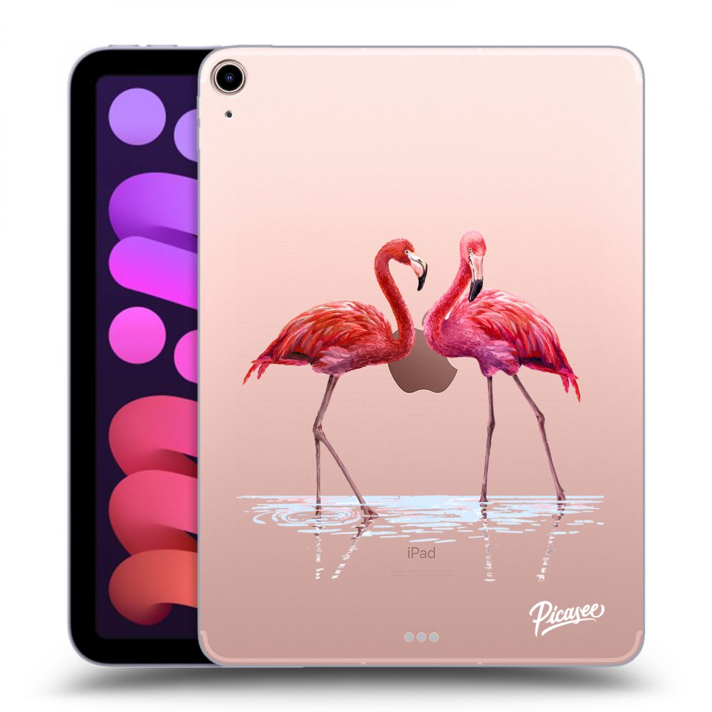 Picasee husă transparentă din silicon pentru Apple iPad mini 2021 (6. gen) - Flamingos couple