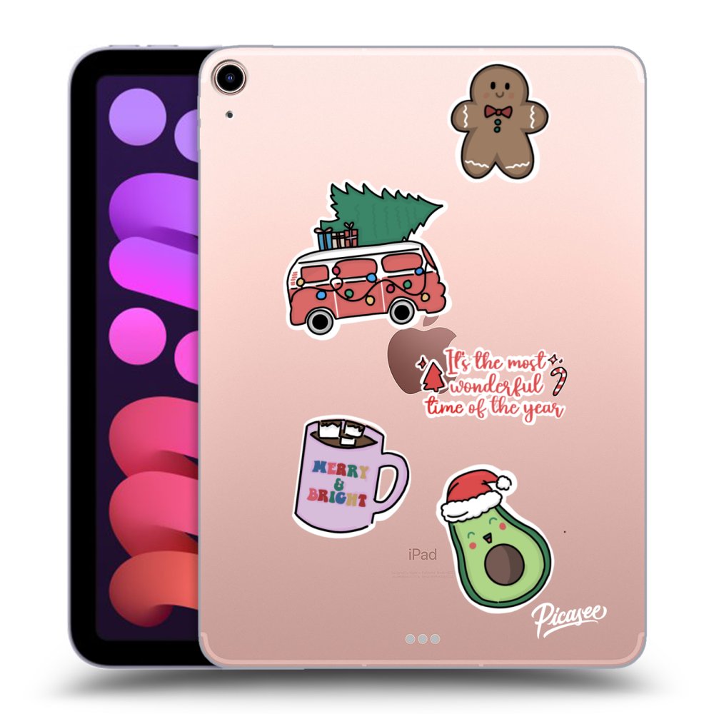 Picasee husă transparentă din silicon pentru Apple iPad mini 2021 (6. gen) - Christmas Stickers