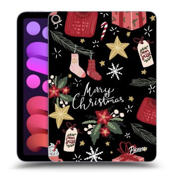 Picasee husă neagră din silicon pentru Apple iPad mini 2021 (6. gen) - Christmas