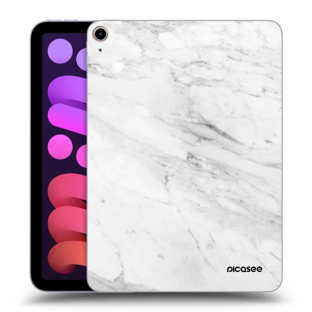 Picasee husă transparentă din silicon pentru Apple iPad mini 2021 (6. gen) - White marble