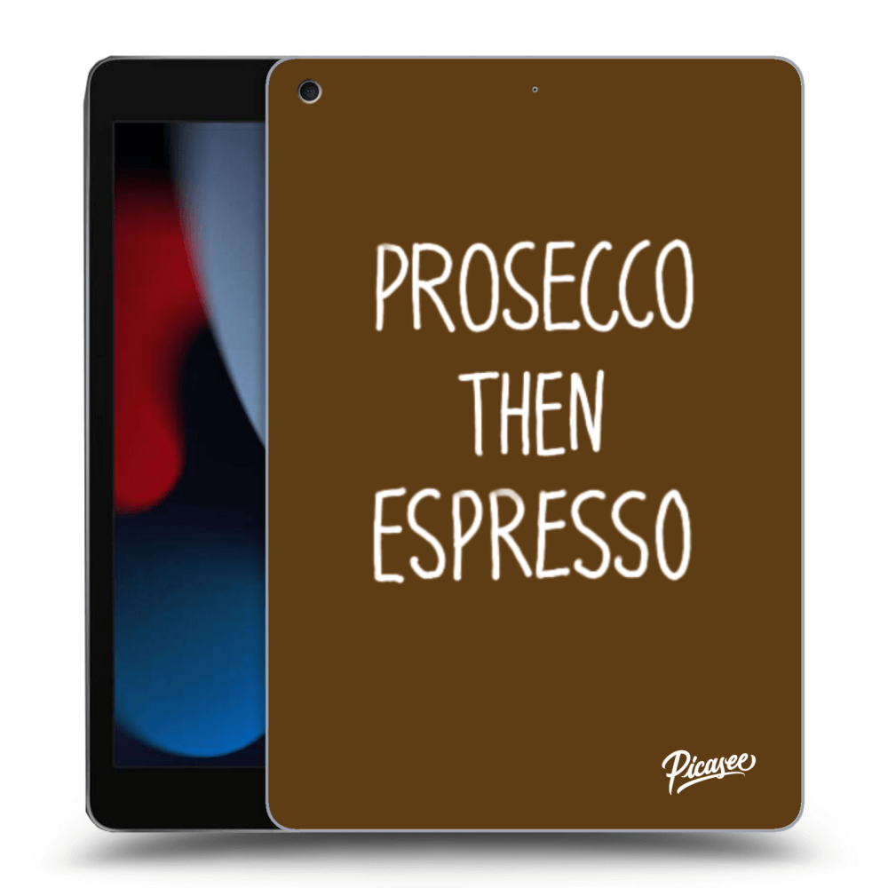 Picasee husă neagră din silicon pentru Apple iPad 10.2" 2021 (9. gen) - Prosecco then espresso