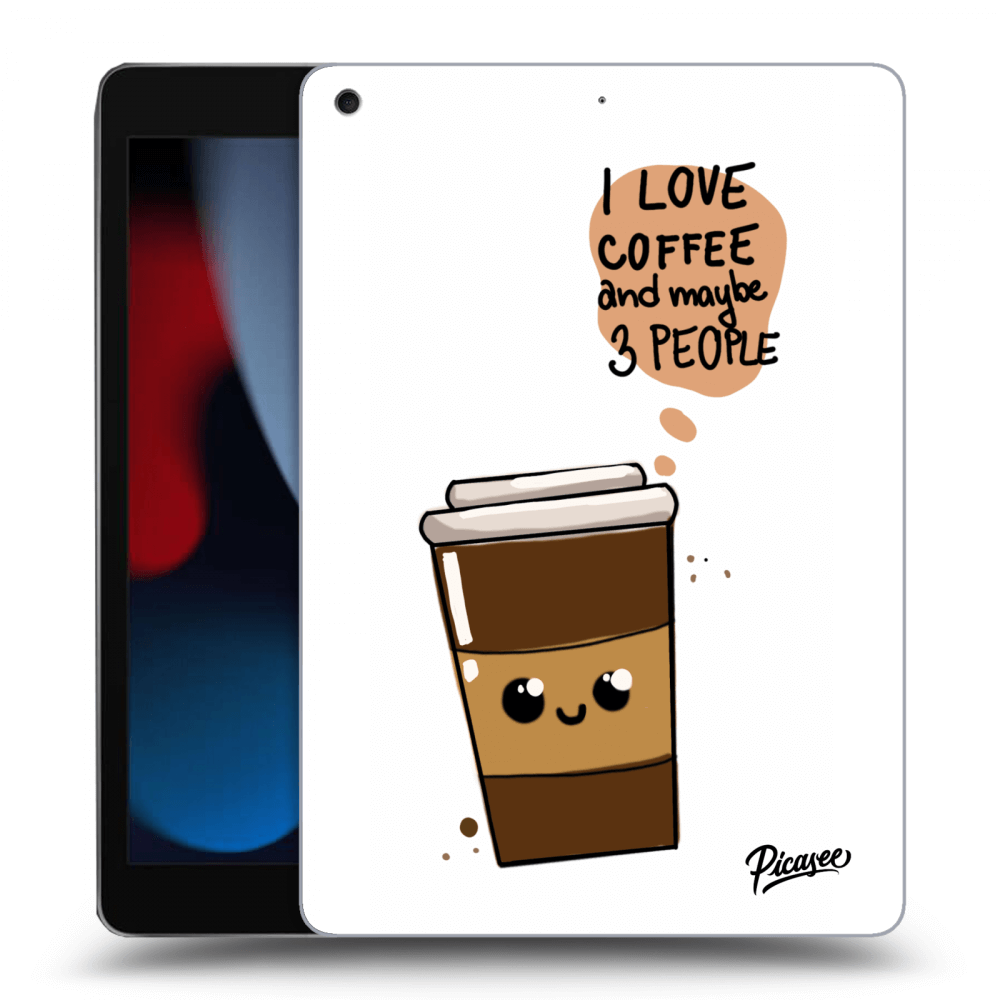 Picasee husă neagră din silicon pentru Apple iPad 10.2" 2021 (9. gen) - Cute coffee