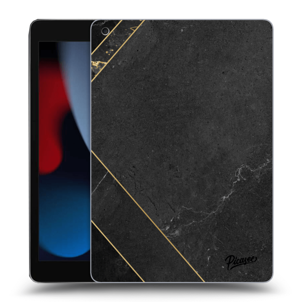 Picasee husă neagră din silicon pentru Apple iPad 10.2" 2021 (9. gen) - Black tile