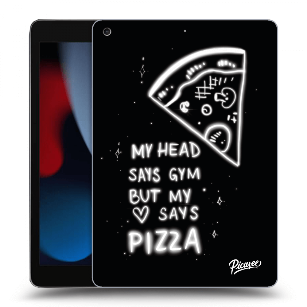 Picasee husă neagră din silicon pentru Apple iPad 10.2" 2021 (9. gen) - Pizza