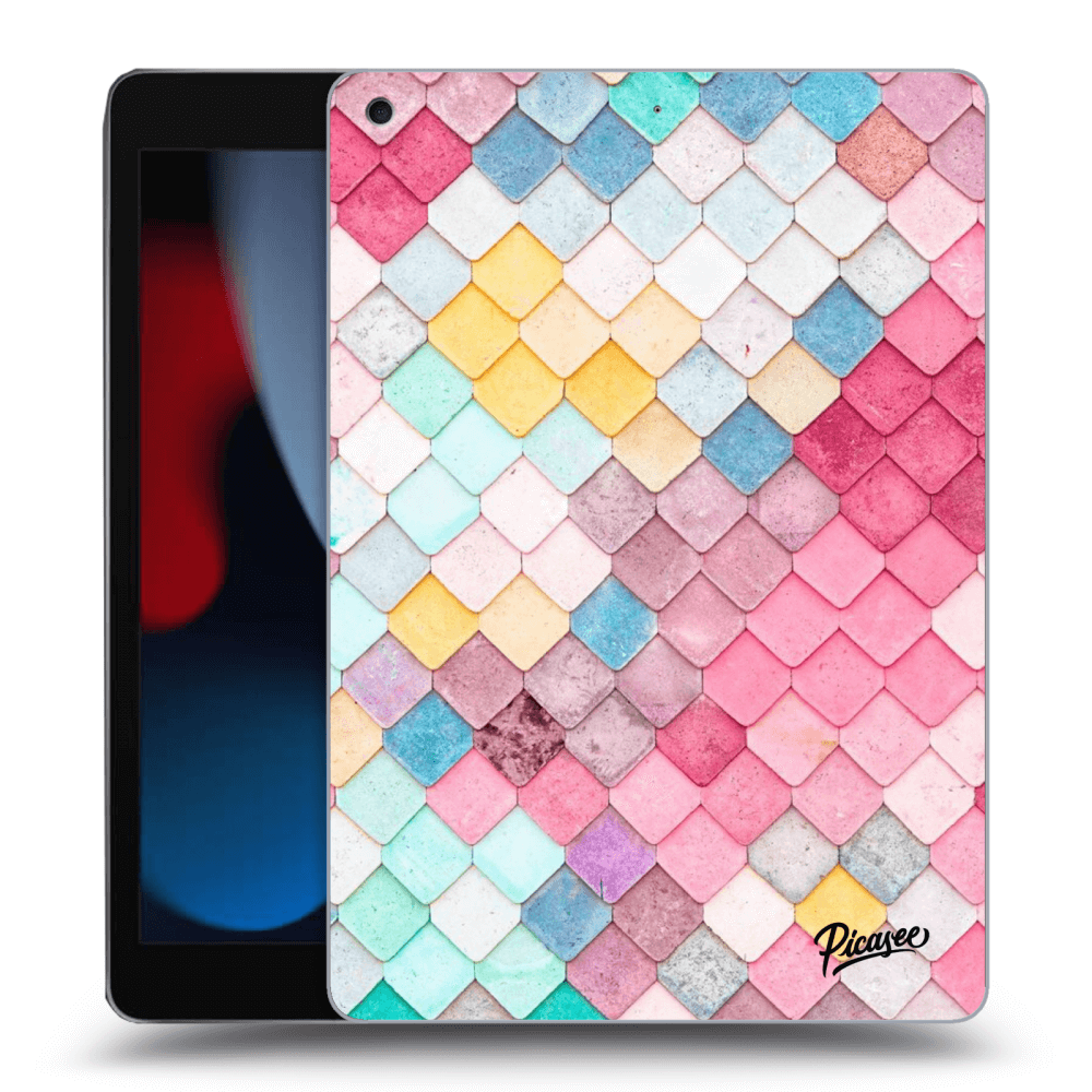 Picasee husă transparentă din silicon pentru Apple iPad 10.2" 2021 (9. gen) - Colorful roof