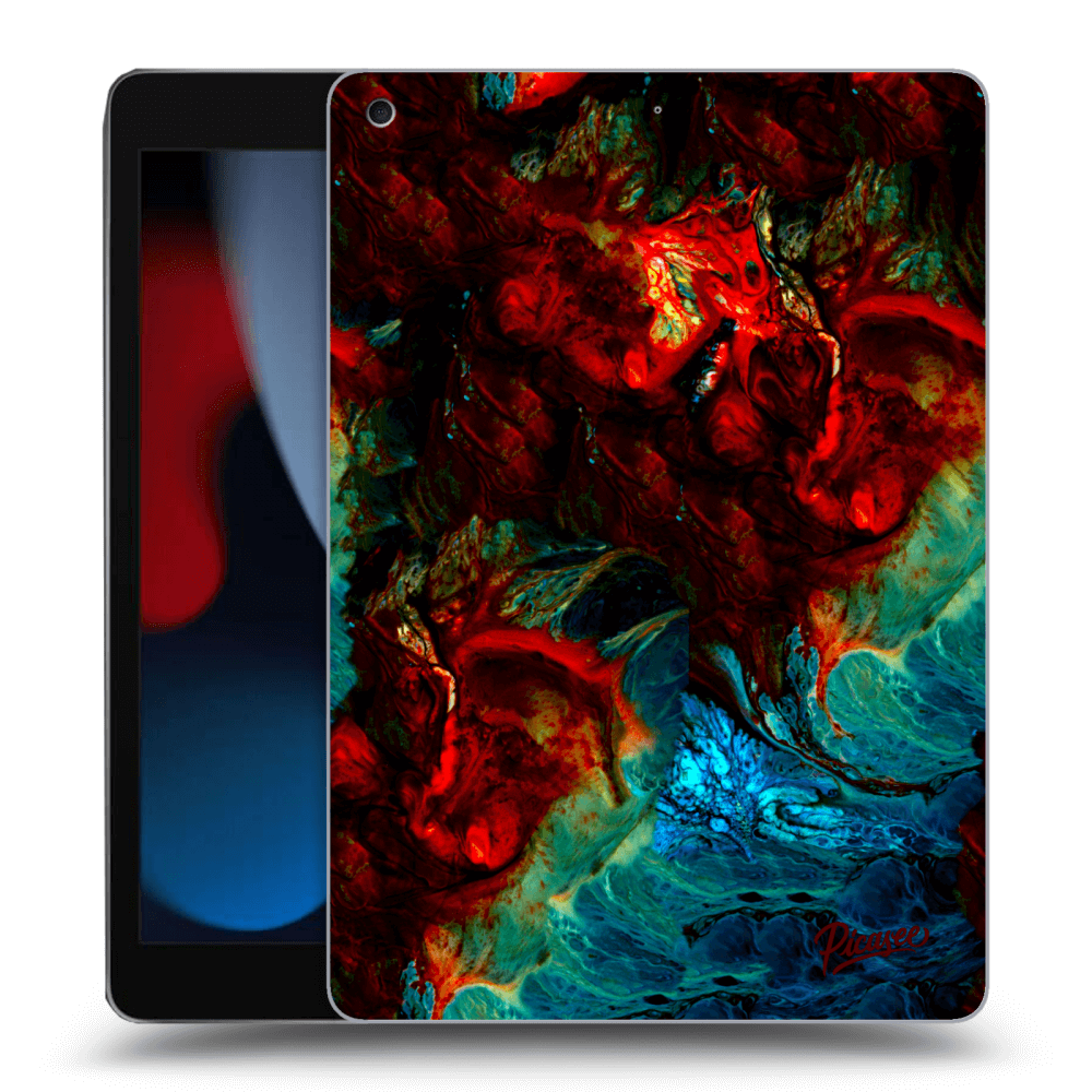 Picasee husă neagră din silicon pentru Apple iPad 10.2" 2021 (9. gen) - Universe