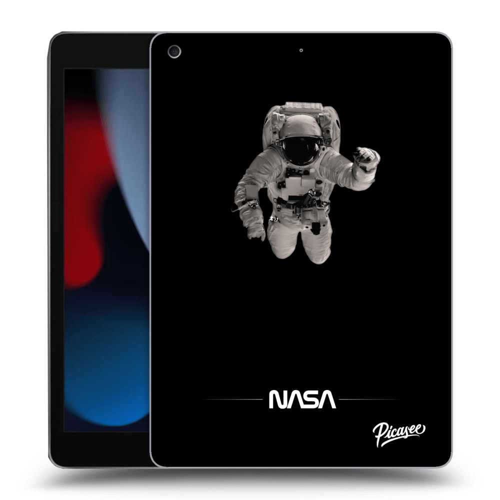 Picasee husă neagră din silicon pentru Apple iPad 10.2" 2021 (9. gen) - Astronaut Minimal