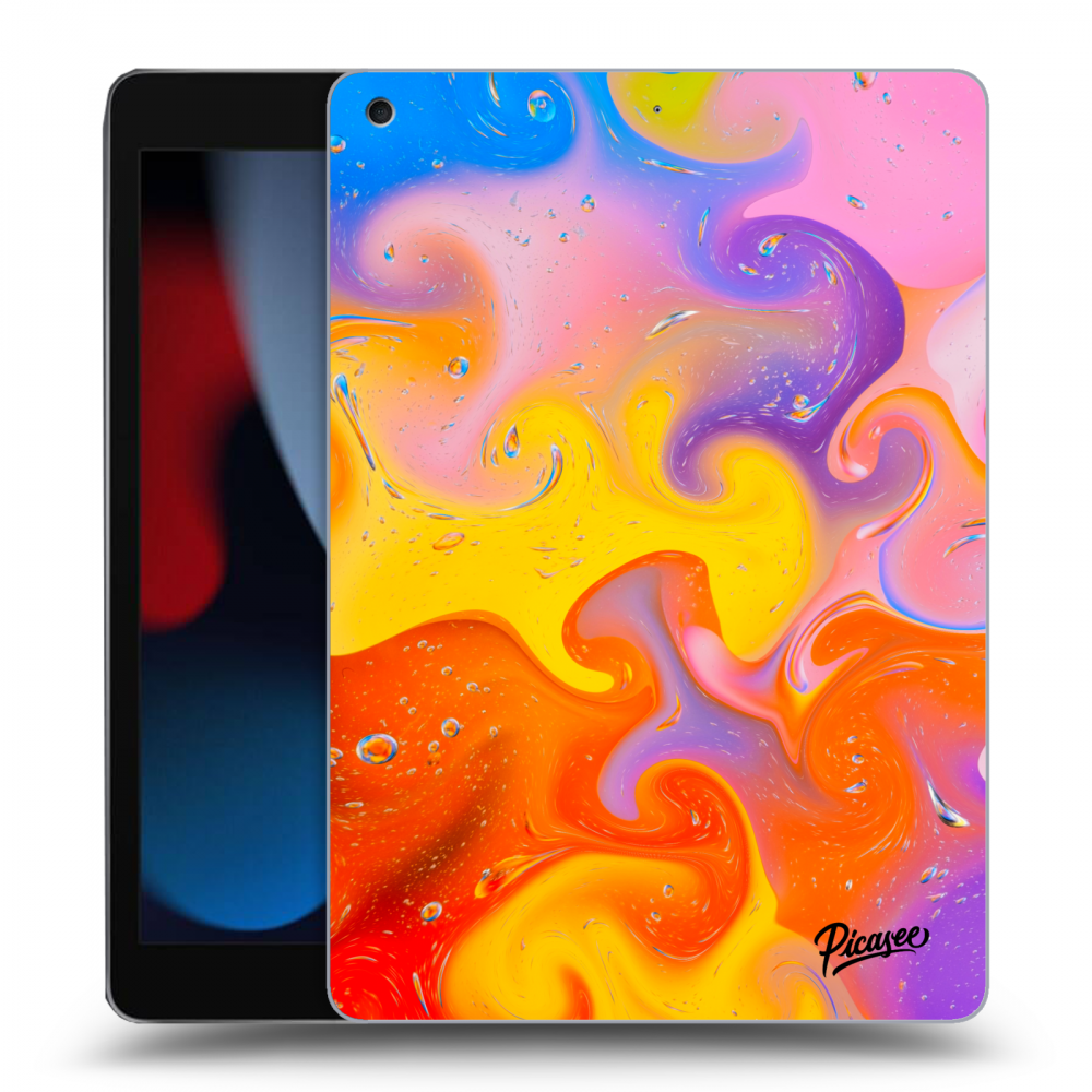 Picasee husă neagră din silicon pentru Apple iPad 10.2" 2021 (9. gen) - Bubbles