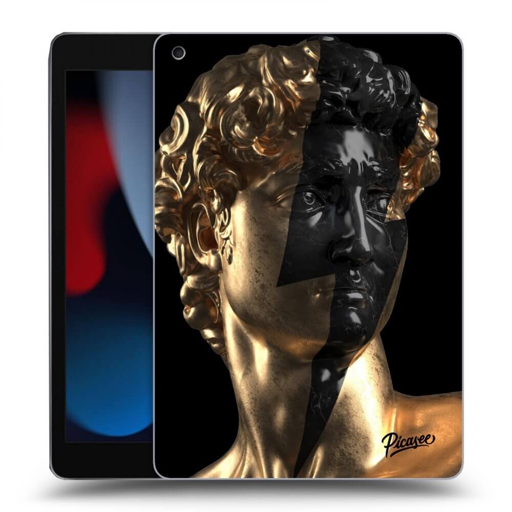 Picasee husă neagră din silicon pentru Apple iPad 10.2" 2021 (9. gen) - Wildfire - Gold