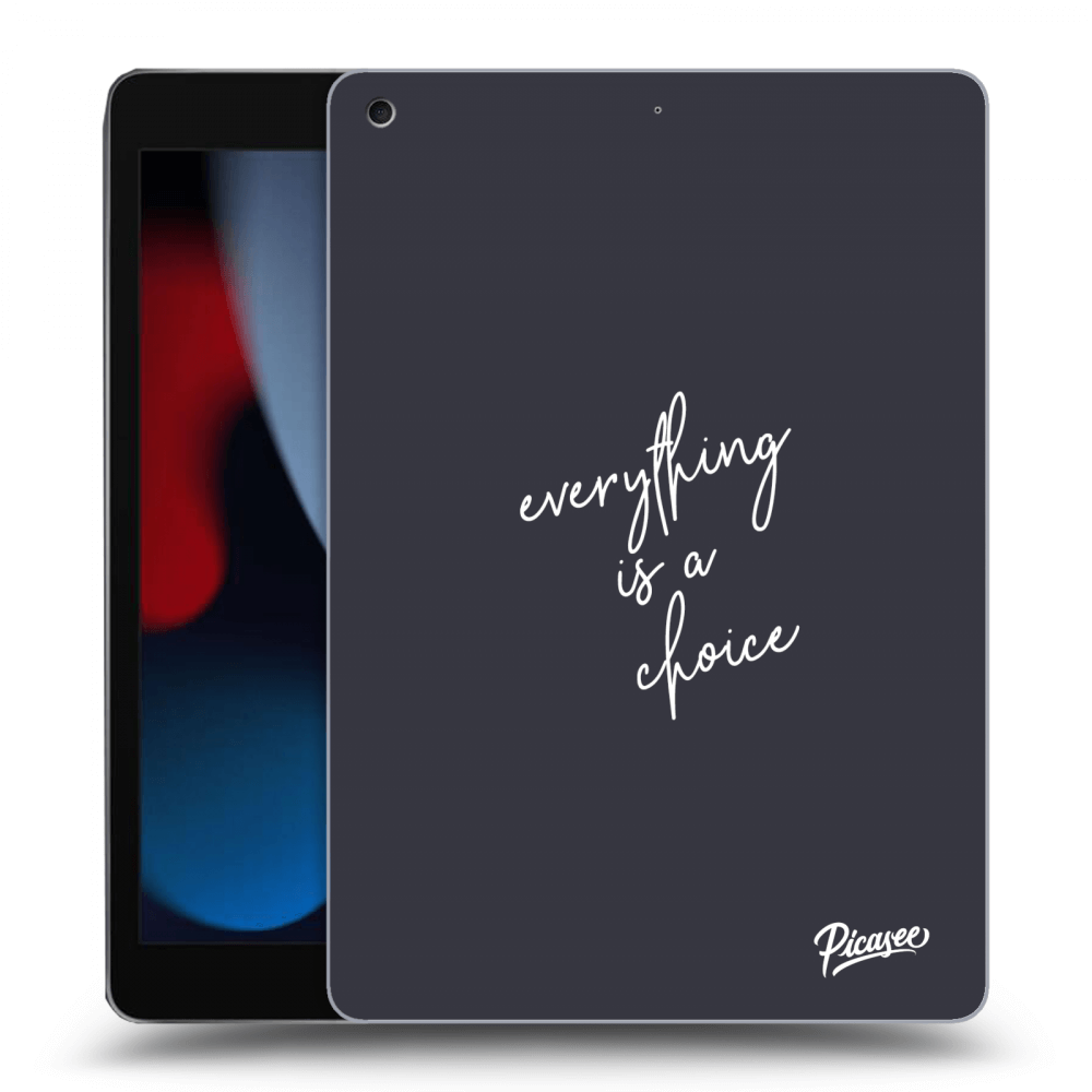Picasee husă neagră din silicon pentru Apple iPad 10.2" 2021 (9. gen) - Everything is a choice