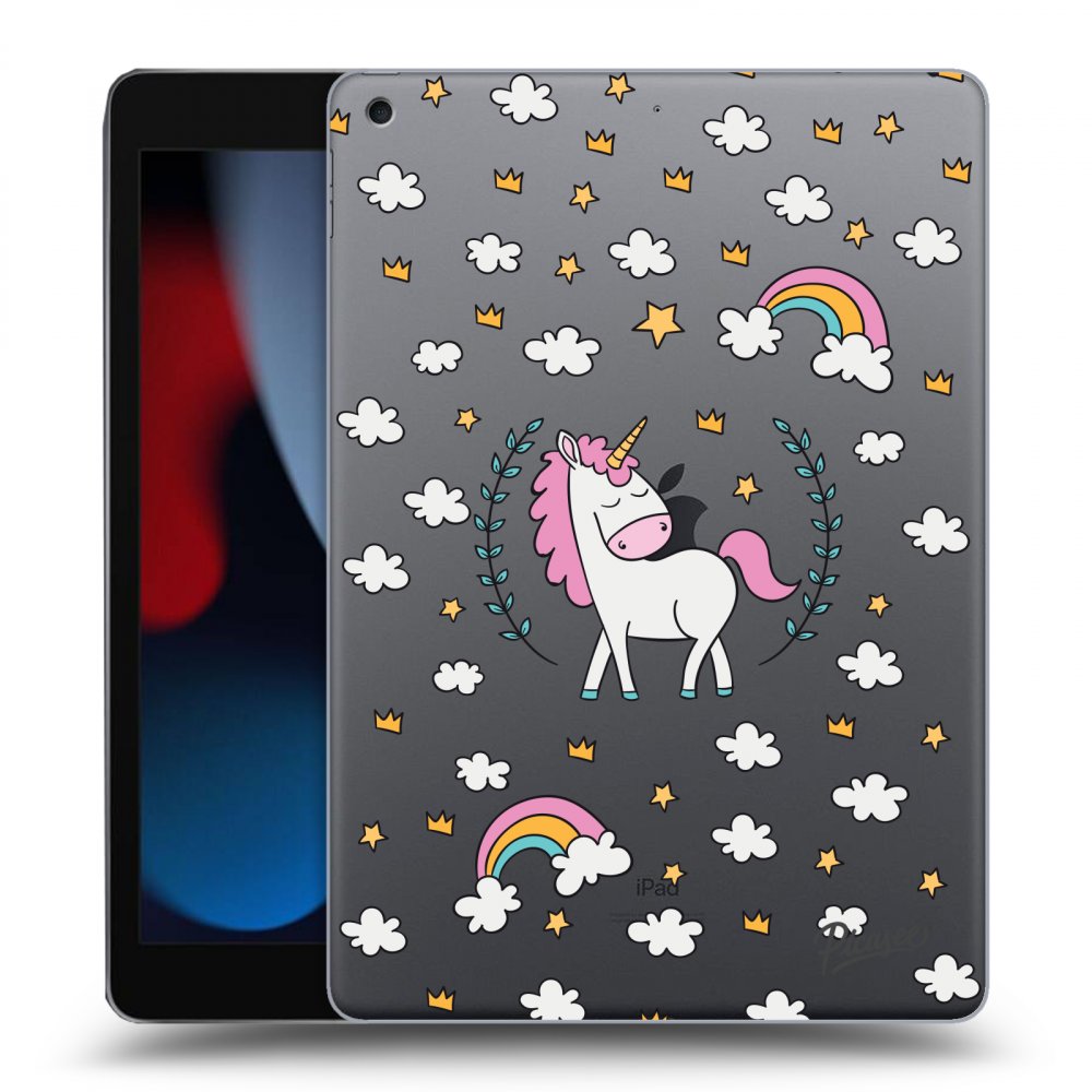 Picasee husă transparentă din silicon pentru Apple iPad 10.2" 2021 (9. gen) - Unicorn star heaven