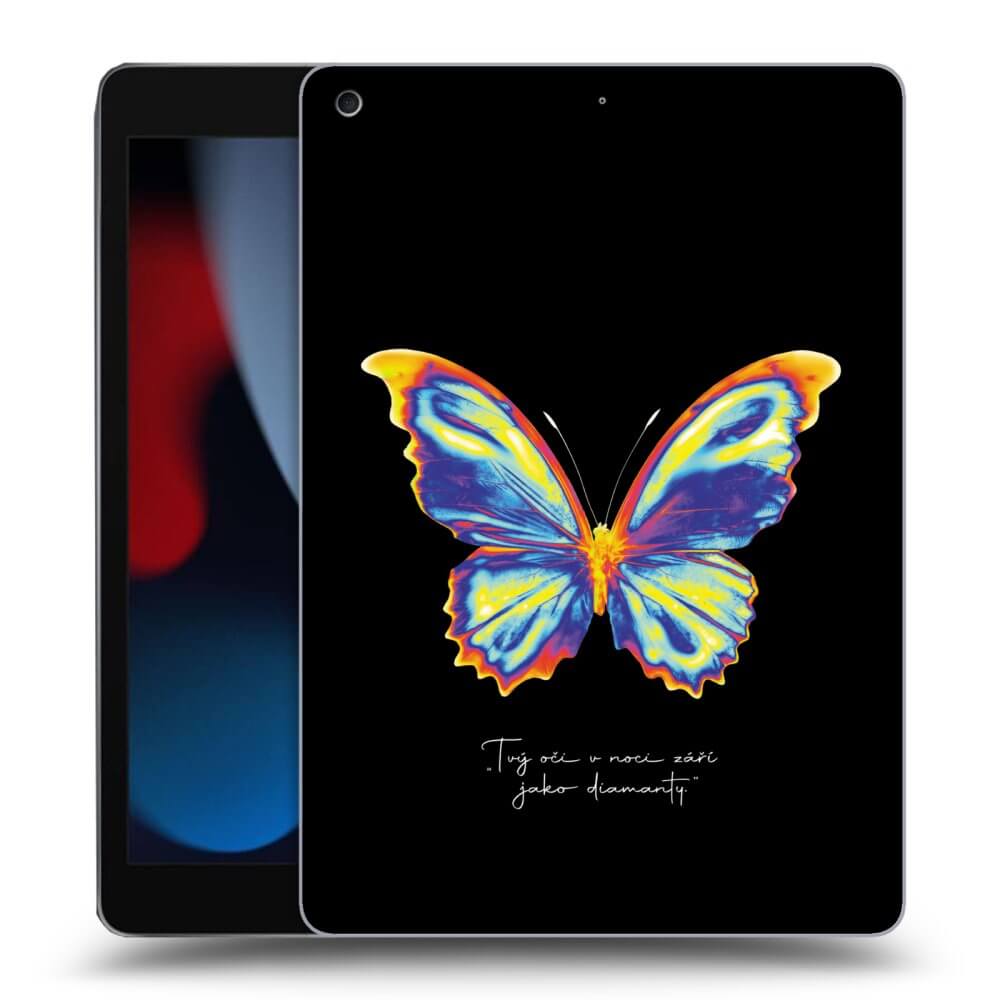 Picasee husă transparentă din silicon pentru Apple iPad 10.2" 2021 (9. gen) - Diamanty Black