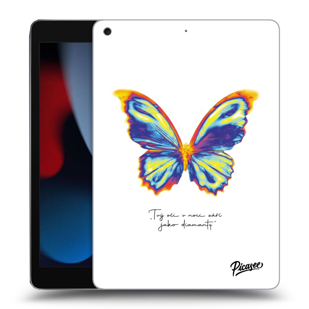 Picasee husă transparentă din silicon pentru Apple iPad 10.2" 2021 (9. gen) - Diamanty White