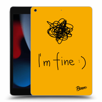 Picasee husă neagră din silicon pentru Apple iPad 10.2" 2021 (9. gen) - I am fine