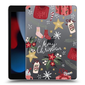 Picasee husă transparentă din silicon pentru Apple iPad 10.2" 2021 (9. gen) - Christmas