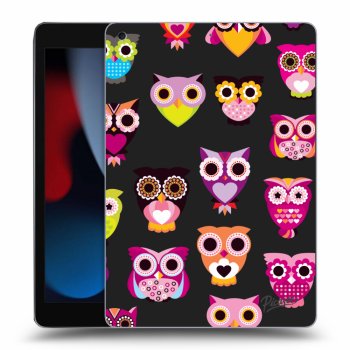 Picasee husă neagră din silicon pentru Apple iPad 10.2" 2021 (9. gen) - Owls