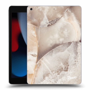 Picasee husă neagră din silicon pentru Apple iPad 10.2" 2021 (9. gen) - Cream marble