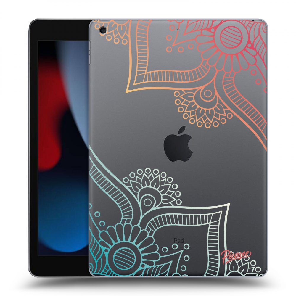Picasee husă transparentă din silicon pentru Apple iPad 10.2" 2021 (9. gen) - Flowers pattern