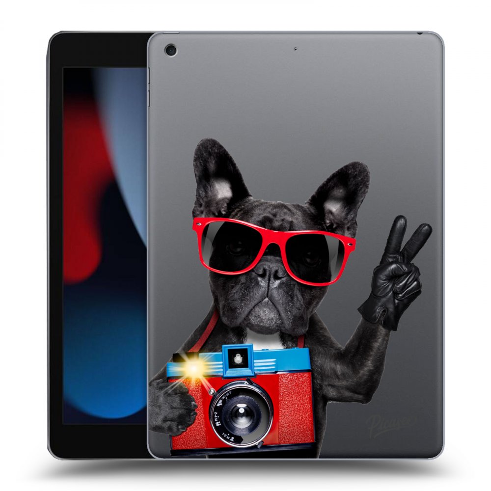 Picasee husă transparentă din silicon pentru Apple iPad 10.2" 2021 (9. gen) - French Bulldog