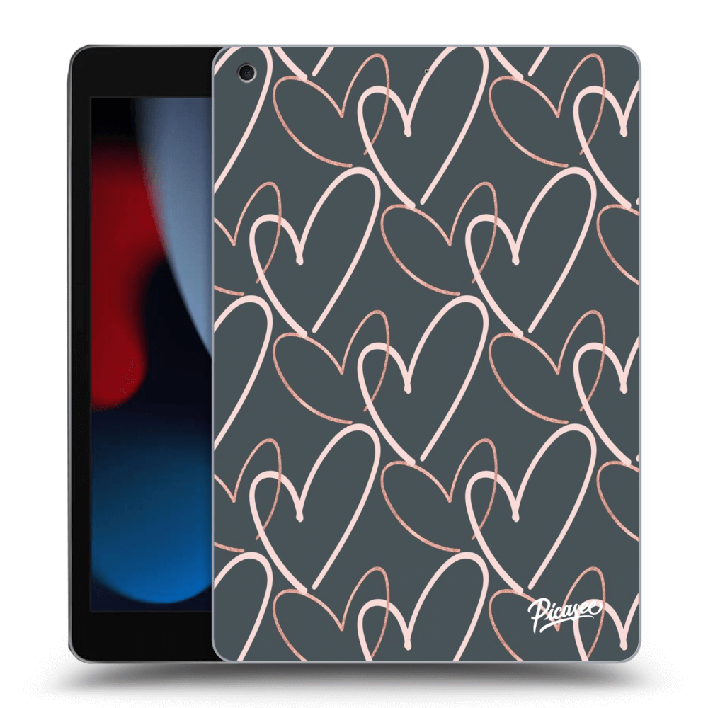 Picasee husă transparentă din silicon pentru Apple iPad 10.2" 2021 (9. gen) - Lots of love
