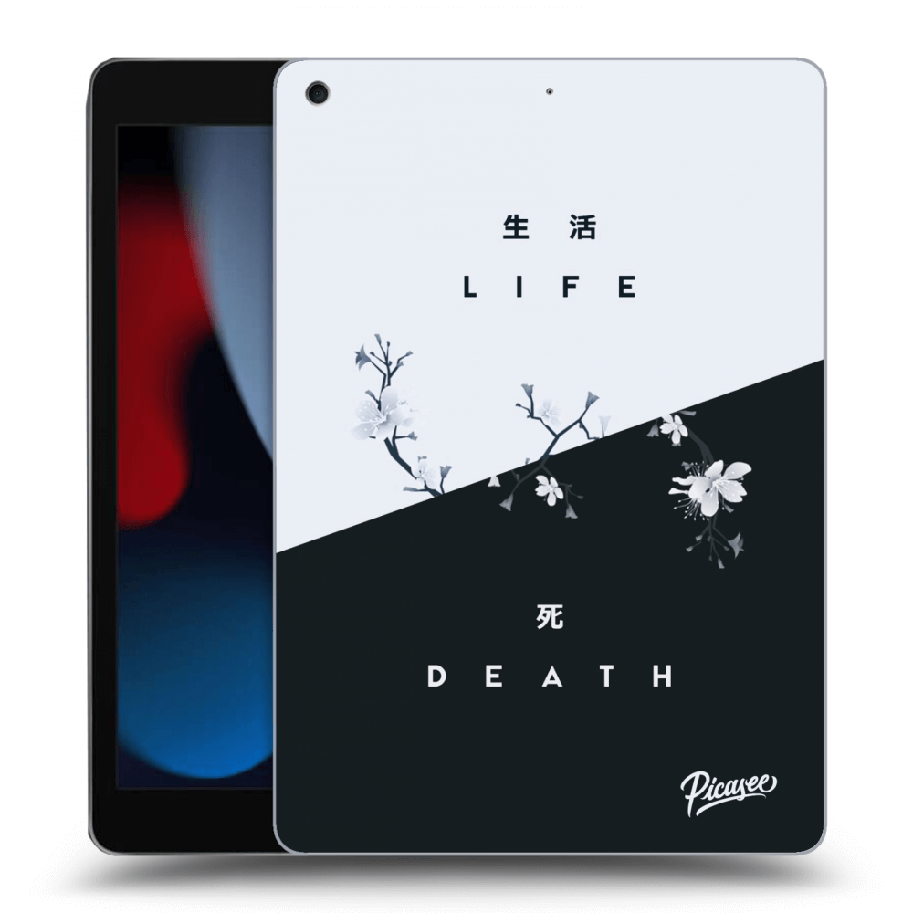 Picasee husă neagră din silicon pentru Apple iPad 10.2" 2021 (9. gen) - Life - Death