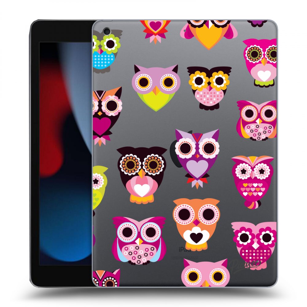 Picasee husă transparentă din silicon pentru Apple iPad 10.2" 2021 (9. gen) - Owls