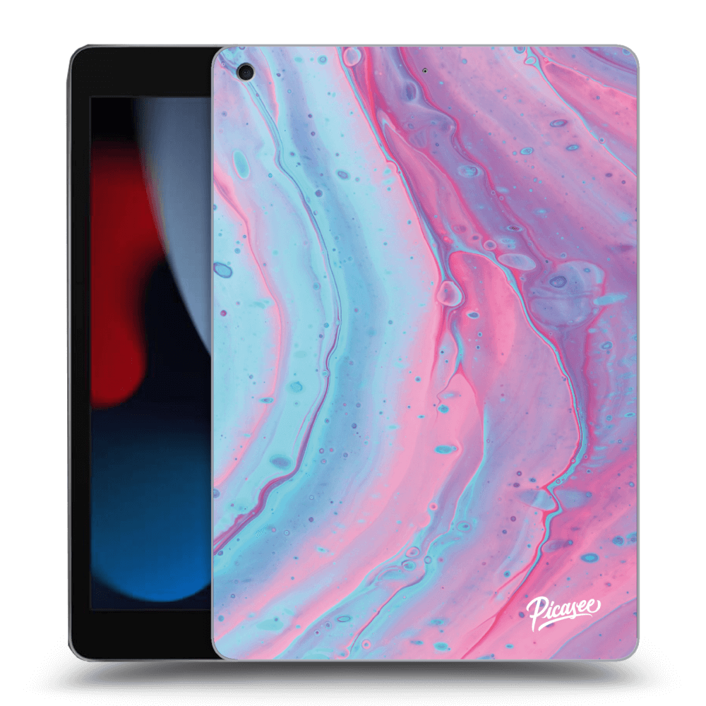 Picasee husă transparentă din silicon pentru Apple iPad 10.2" 2021 (9. gen) - Pink liquid