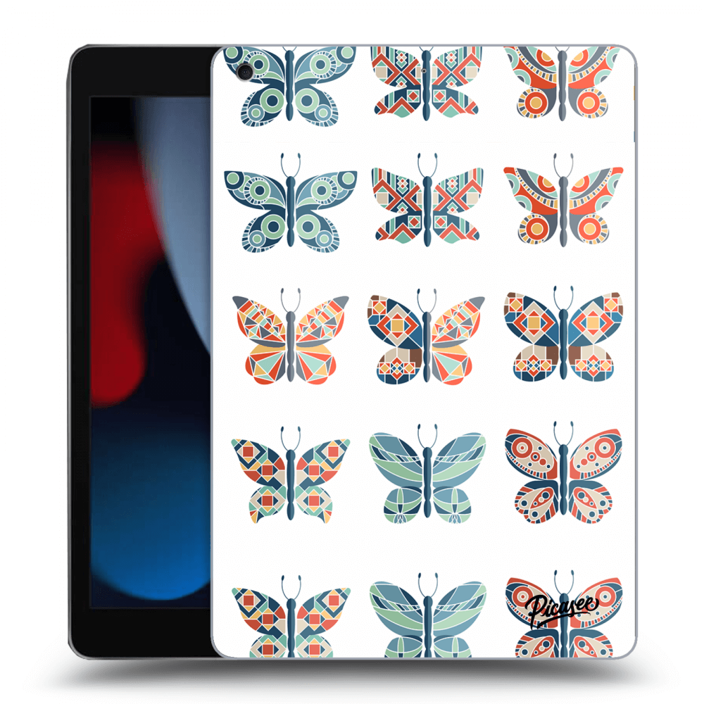 Picasee husă transparentă din silicon pentru Apple iPad 10.2" 2021 (9. gen) - Butterflies
