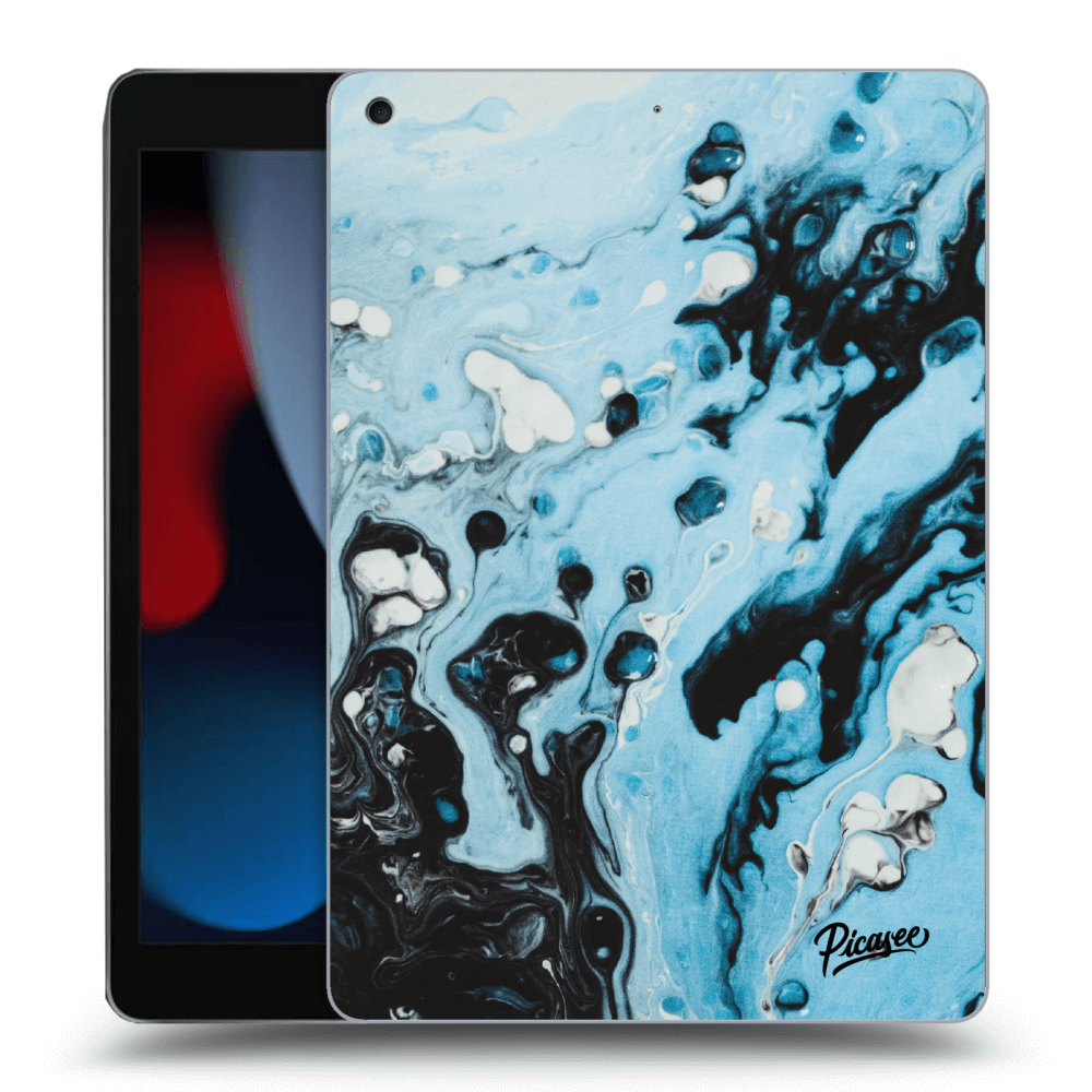Picasee husă neagră din silicon pentru Apple iPad 10.2" 2021 (9. gen) - Organic blue