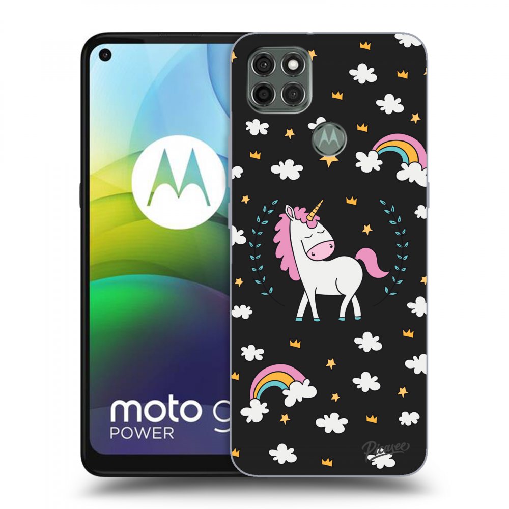 Picasee husă neagră din silicon pentru Motorola Moto G9 Power - Unicorn star heaven