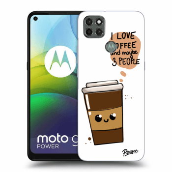 Picasee husă neagră din silicon pentru Motorola Moto G9 Power - Cute coffee