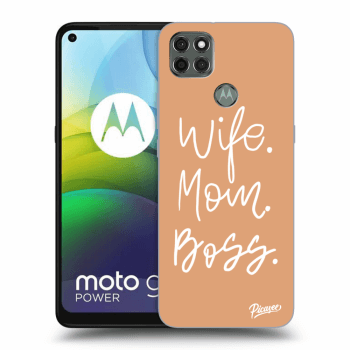 Picasee husă neagră din silicon pentru Motorola Moto G9 Power - Boss Mama