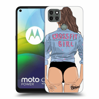 Picasee husă neagră din silicon pentru Motorola Moto G9 Power - Crossfit girl - nickynellow