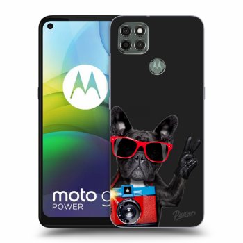 Picasee husă neagră din silicon pentru Motorola Moto G9 Power - French Bulldog