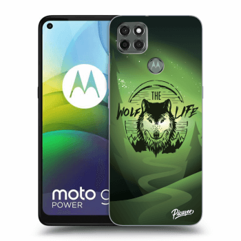 Picasee husă neagră din silicon pentru Motorola Moto G9 Power - Wolf life