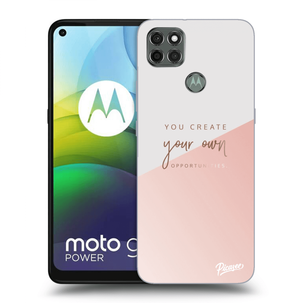 Picasee husă neagră din silicon pentru Motorola Moto G9 Power - You create your own opportunities