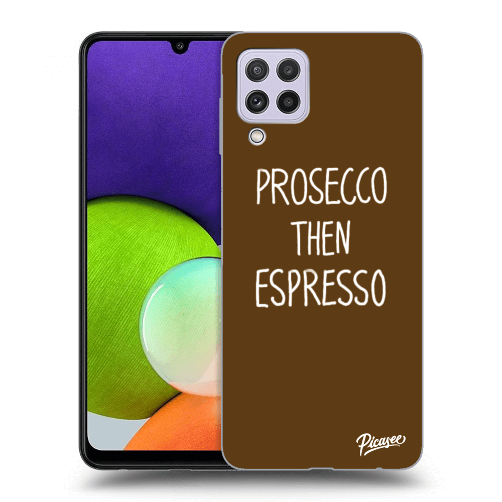 Picasee husă transparentă din silicon pentru Samsung Galaxy A22 A225F 4G - Prosecco then espresso