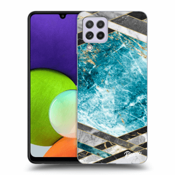 Husă pentru Samsung Galaxy A22 A225F - Blue geometry